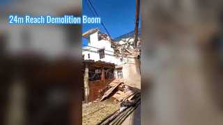 Bagger-Abbruchausleger, Arm mit hoher Reichweite und Ausleger, 23–24 m langes Anbaugerät für SK350, heißer Verkauf