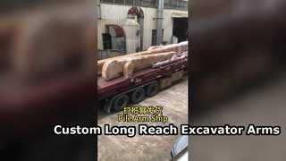 Baggerpfahlarmschiff! Bagger mit langem Arm. Bagger mit langem Arm