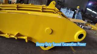 Schwerlastbagger-Tunnelarm mit Brecherschaufel, Baggerfelsenarm