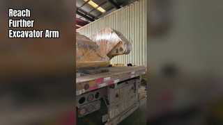 Bagger-Langarm bereit zum Versand