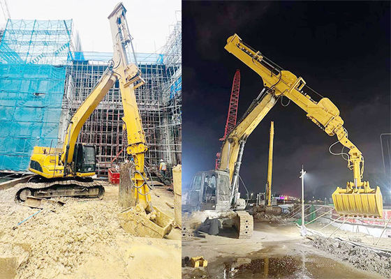 30m 35m Langstrecken-Klammschalen-Teleskoparm-Drei-Abschnittsbagger-Dipper-Arm