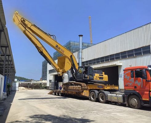 Ausgrabungsmaschine Langstreckenbefestigung Boom Arm 18m 16m Gelb Farbe Hochwirksam