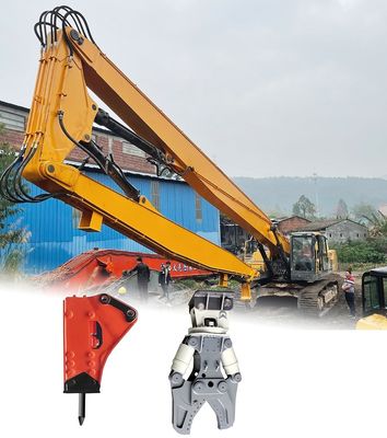 Farbgebundene Bagger-Abbau-Langarm mit hydraulischem Scherenbrecher