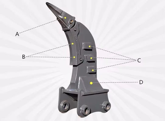 Hydraulischer Ripper zur Vibrationskontrolle für Bagger, Bergbau oder Bau