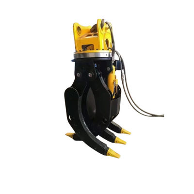 360-Grad-Rotationswinkel Hydraulischer Greifer Orange für weniger Wartung und Handhabung