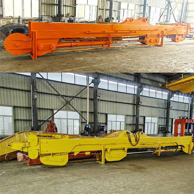 Teleskopiearm mit Grapple-Clamshell-Eimer zum Graben