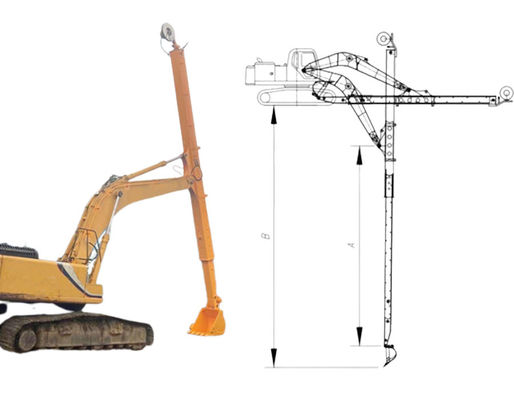 Langstrecken-Exkavator Teleskoparm mit Standard-Eimer-Clamshell-Eimer