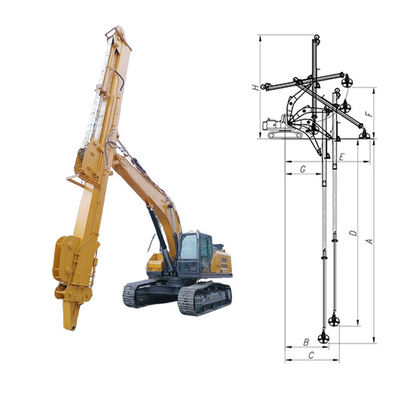 Teleskopische Bagger Teleskopische 25m 30m 32m mit Clamshell Eimer für Bagger
