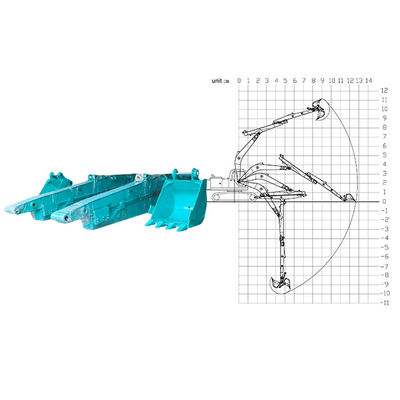 10M Bagger Teleskoparm Besseres Schweißen für Kobelco Hitachi Cat