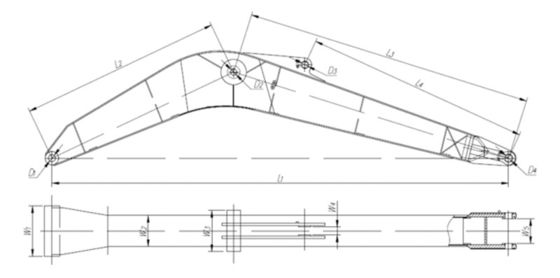 Nr. 1 Bagger Längen Boom Arm für 3 Tonnen 50 Tonnen Bagger Nutzung Q690D