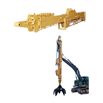 Excavator Telescopic Arm With Clamshell Bucket For Digging Foundation (Exkavator mit Clamshell-Eimer für die Ausgrabung von Fundstücken)