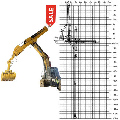 30m 32m Teleskop Dipper Arm mit Clamshell Bucket Grapple