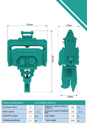 Ausgrabungsmaschine Schwingungshammer Ausgrabungsmaschine Schwingungsstapler Fahrer für Hitachi