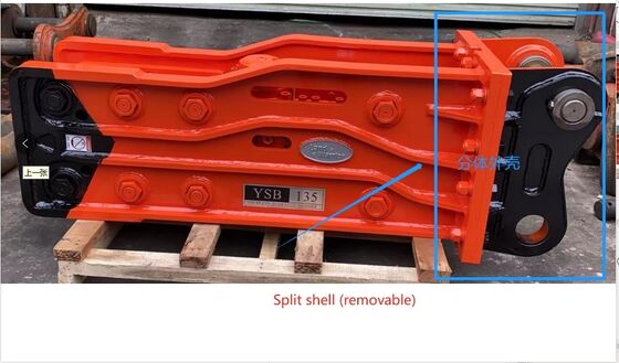 Robuster hydraulischer Brechhammer, leistungsstarkes Abbruchwerkzeug für 0,5–10 t Bagger, Mini-Baumaschinen