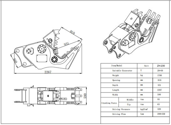 Grabenmaschine Betonpulverator Hydraulischer Pulverator