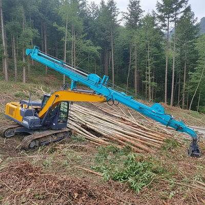 Bagger-Teleskoparm zum Greifen von Bäumen